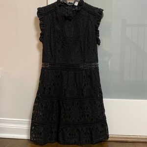 SHIFT Black Lace Sleeveless Dress with Detailing